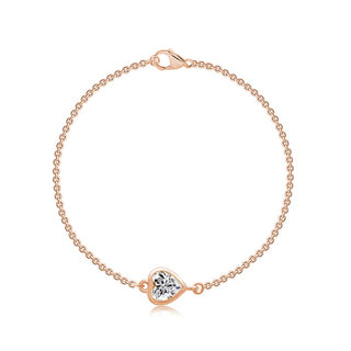 10KT Lab Grown Diamond Reversible Heart Motif Bracelet