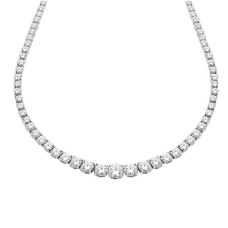 14K White Gold 10.00cttw Lab Grown Diamond  Strand - 18 Inches