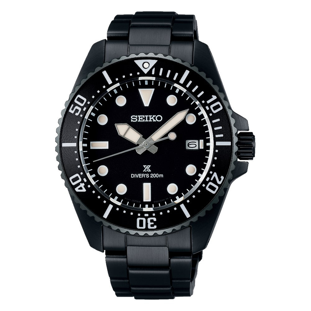 Seiko Prospex Solar Divers All Black Watch SNE599P