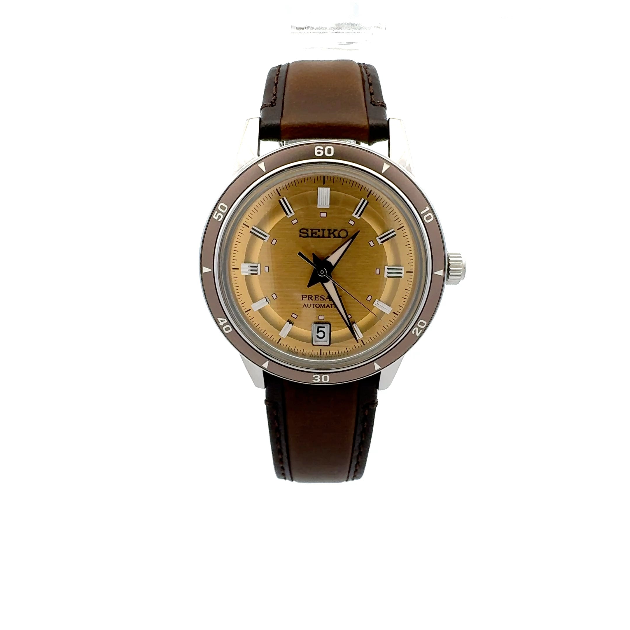 Seiko Presage Style 60s in Golden Yellow SRPL75J1