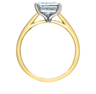 14K Yellow Gold 0.70ct -2.00ct Lab Grown Princess Cut Diamond Engagement / Anniversary Ring