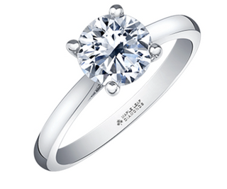 18K White Gold & Palladium Alloy (hypoallergenic) 0.35-1.53cttw Canadian Diamond Engagement Ring