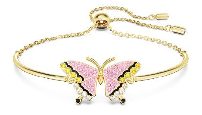 Swarovski Idyllia bracelet, Butterfly, Multicolored, Gold-tone plated 5670053