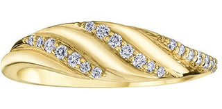 Banda de diamantes de 0,17 quilates en oro amarillo de 10 quilates