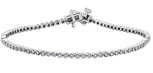 10K White Gold 0.66 cttw Diamond Tennis Bracelet