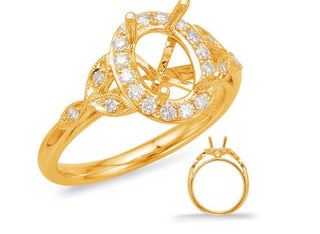 14K Oval Cut Diamond Ring