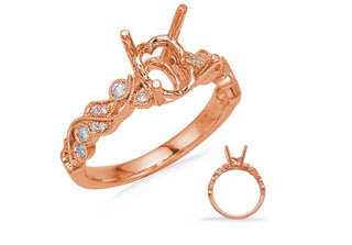 14K Round Brilliant Cut Diamond Ring