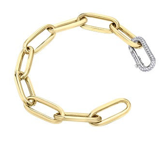 Brazalete de diamantes de 0,75 quilates en oro amarillo de 10 quilates