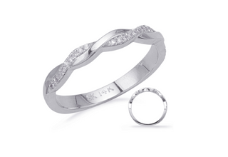 Anillo de diamantes de 0,15 quilates en oro blanco de 14 quilates - talla 6,5