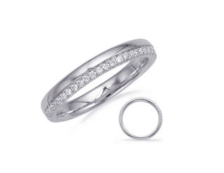 Anillo de diamantes de 0,16 quilates en oro blanco de 14 quilates - talla 6,5