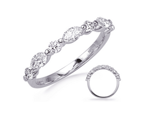 Anillo de diamantes de 0,40 quilates en oro blanco de 14 quilates - talla 6,5