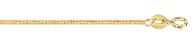 Cadena de trigo de 0,65 mm de oro amarillo de 10 quilates, 18&quot;