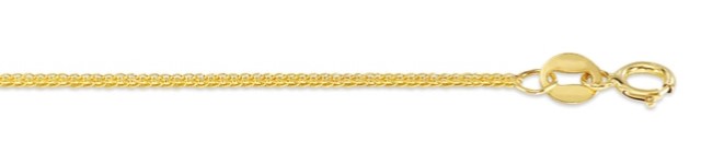 Cadena de trigo de 0,65 mm, oro amarillo de 10 quilates, 20&quot;