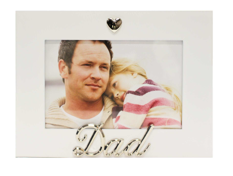 White Photo Frame with Dad