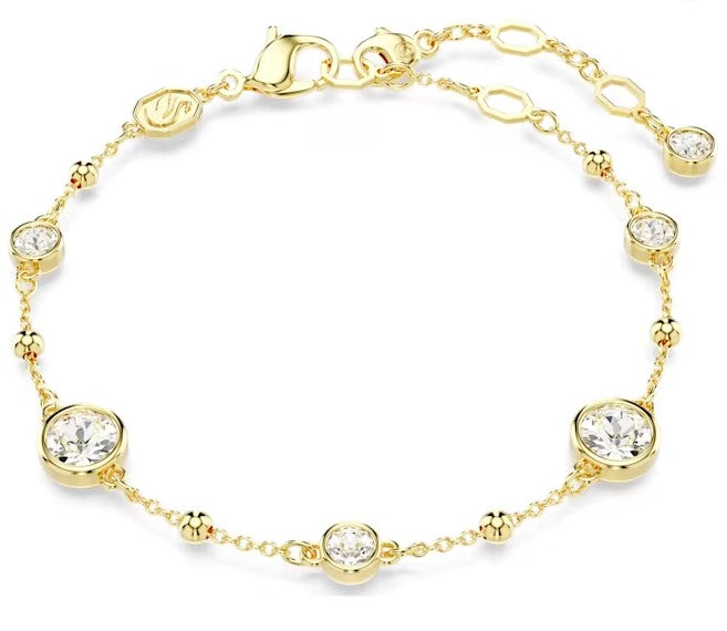 Swarovski - Imber bracelet Round cut, White, Gold-tone plated - 5680094 - Limited Edition
