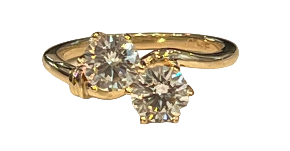 14K Yellow Gold 1.28cttw Round Lab Grown Diamond Engagement Ring