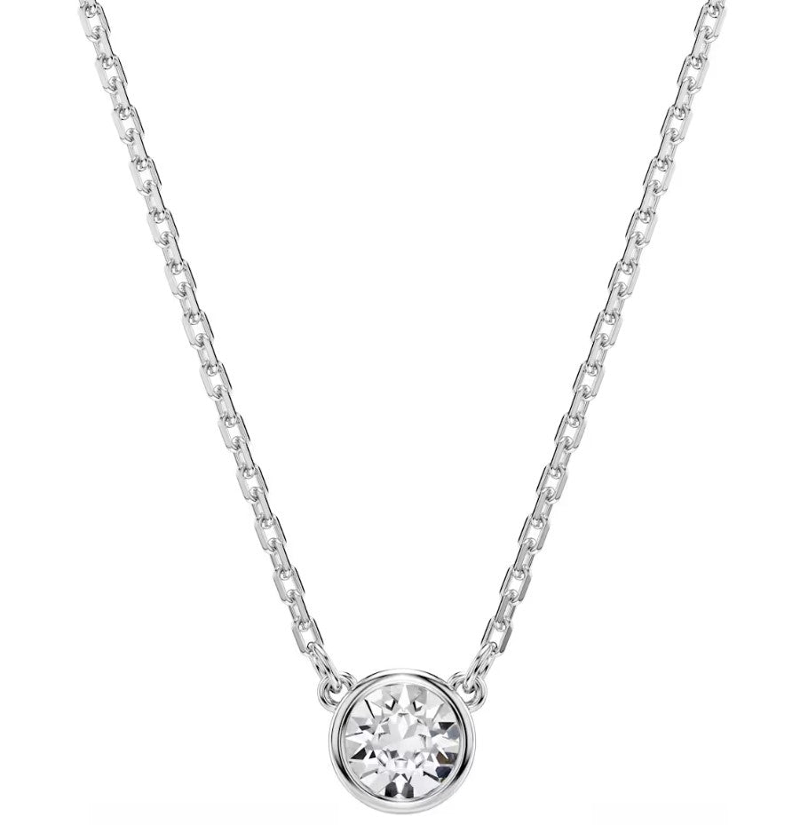 Swarovski -   Imber pendant, Round cut, White, Rhodium plated - 5696039