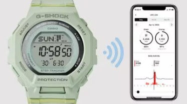 Casio G-Shock Ladies G-Squad Watch, Green, GMDB300-3