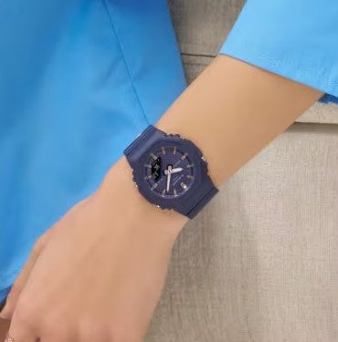 Casio G-Shock Women's Analog Digital Watch GMAP2100M-2A, Navy with Rose Gold Finish