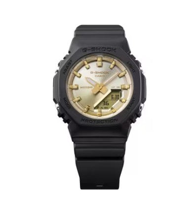 Casio G Shock Ladies Watch, 2100 Series, GMAP2100SG1A Sunset Glow Series, A Darkening Sunset, Black/Gold