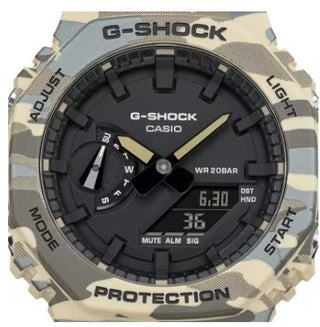 Casio G-Shock Analog Watch, 2100 Series, GA2100CM-5A, Camo