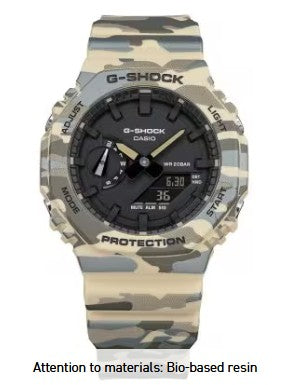 Casio G-Shock Analog Watch, 2100 Series, GA2100CM-5A, Camo