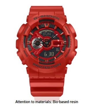 Casio G-Shock Analog Digital Watch, 110 Series, GA110RRB-4A