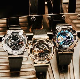 Casio G-Shock Analog Digital Watch, G-Steel, GM-110 Series, GM110-1A, Stainless Steel & Black