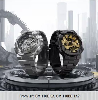 Casio G-Shock Analog Digital Watch, G-Steel, 110 Series, GM110BD-1A9, Black and Gold