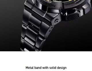 Casio G-Shock Analog Digital Watch, G-Steel, 110 Series, GM110BD-1A9, Black and Gold