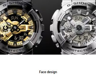 Casio G-Shock Analog Digital Watch, G-Steel, 110 Series, GM110BD-1A9, Black and Gold