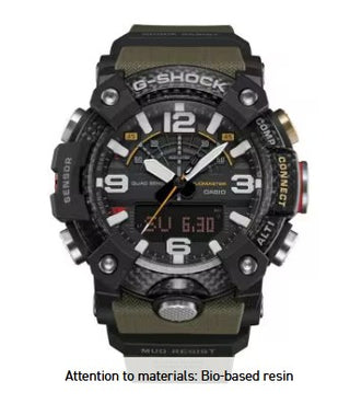 Casio G-Shock Analog Digital Watch, Master of G-Land, Mudmaster, GGB100X-1A3, Green & Black