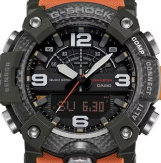 Casio G-Shock Analog Digital Watch, Master of G-Land, Mudmaster, GGB100X-1A9, Orange