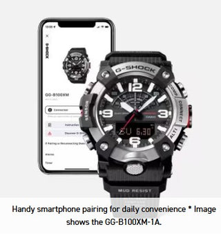 Casio G-Shock Analog Digital Watch, Master of G-Land, Mudmaster, GGB100XMB-1A, Silver & Matte Black