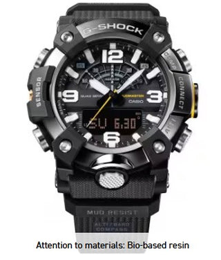 Casio G-Shock Analog Digital Watch, Master of G-Land, Mudmaster, GGB100XMB-1A, Silver & Matte Black