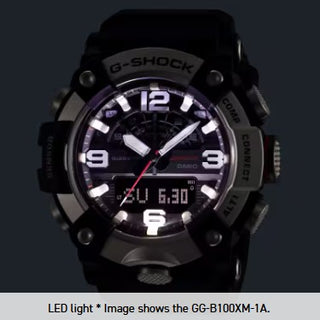 Casio G-Shock Analog Digital Watch, Master of G-Land, Mudmaster, GGB100XMB-1A, Silver & Matte Black
