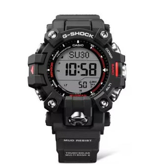 Casio G-Shock Digital Watch, Master of G-Land, Mudman, GW9500-1, Black & Red
