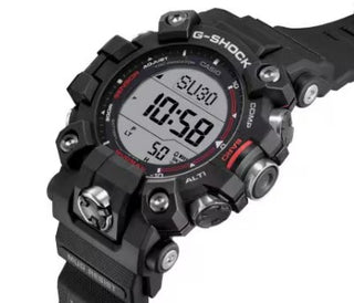 Casio G-Shock Digital Watch, Master of G-Land, Mudman, GW9500-1, Black & Red