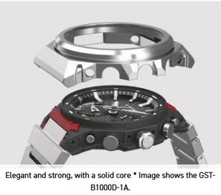 Casio G-Shock Analog Watch, G-Steel, GST-B1000 Series GSTB1000D-3A, Green & Stainless Steel