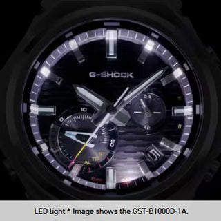Casio G-Shock Analog Watch, G-Steel, GST-B1000 Series GSTB1000D-3A, Green & Stainless Steel