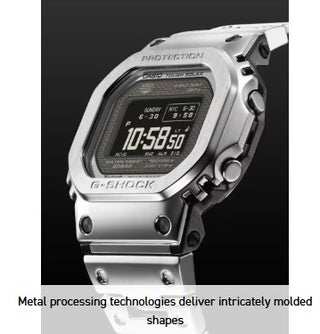 Casio G-Shock Digital Watch, Full Metal, 5000 Series, GMWBZ5000D-1, Silver