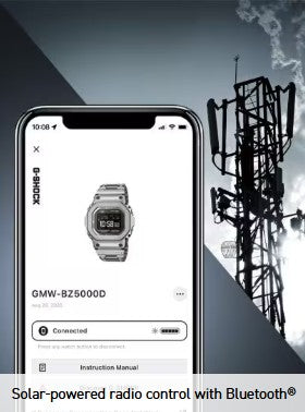 Casio G-Shock Digital Watch, Full Metal, 5000 Series, GMWBZ5000D-1, Silver