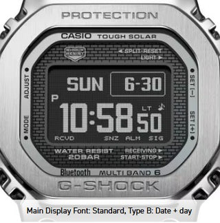 Casio G-Shock Digital Watch, Full Metal, 5000 Series, GMWBZ5000D-1, Silver