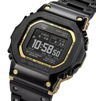 Casio G-Shock Digital Watch, Full Metal, 5000 Series, GMWBZ5000BD1, Black & Gold