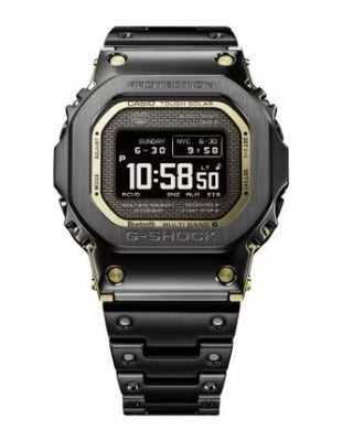 Casio G-Shock Digital Watch, Full Metal, 5000 Series, GMWBZ5000BD1, Black & Gold