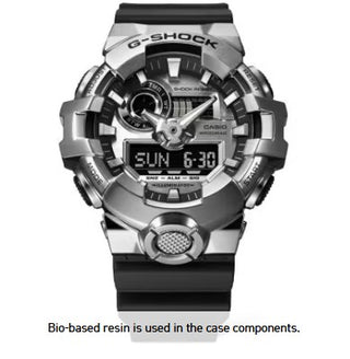 Casio G-Shock Analog Watch, G-Steel, 700 Series, GM700-1A, Black & Silver