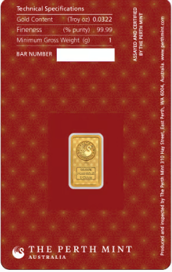 1 gram Celebrate Diwali Lakshmi Gold Bar | Perth Mint