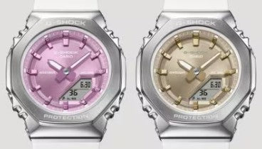 Casio G-Shock Analog Digital Watch, White & Gold,  GMS2110-7A9