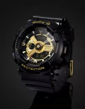 Casio G-Shock Baby-G Watch, Black & Gold, BA110-1A