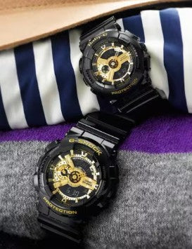 Casio G-Shock Baby-G Watch, Black & Gold, BA110-1A